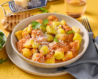 Potato and Pumpkin Gnocchi with Creamy Tomato Sauce