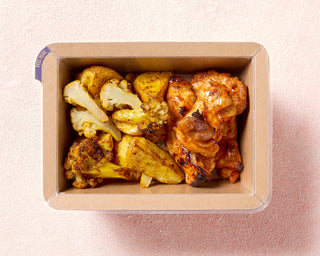 Tandoori Chicken with Roasted Spiced Cauliflower and Chat Potato